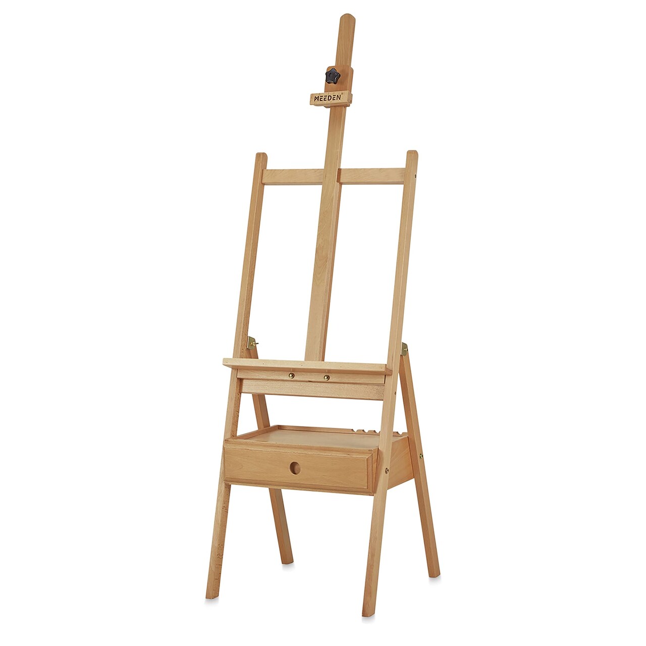 Meeden H-Frame Floor Easel with Storage - 17” W x 17” D, 60" - 75" H